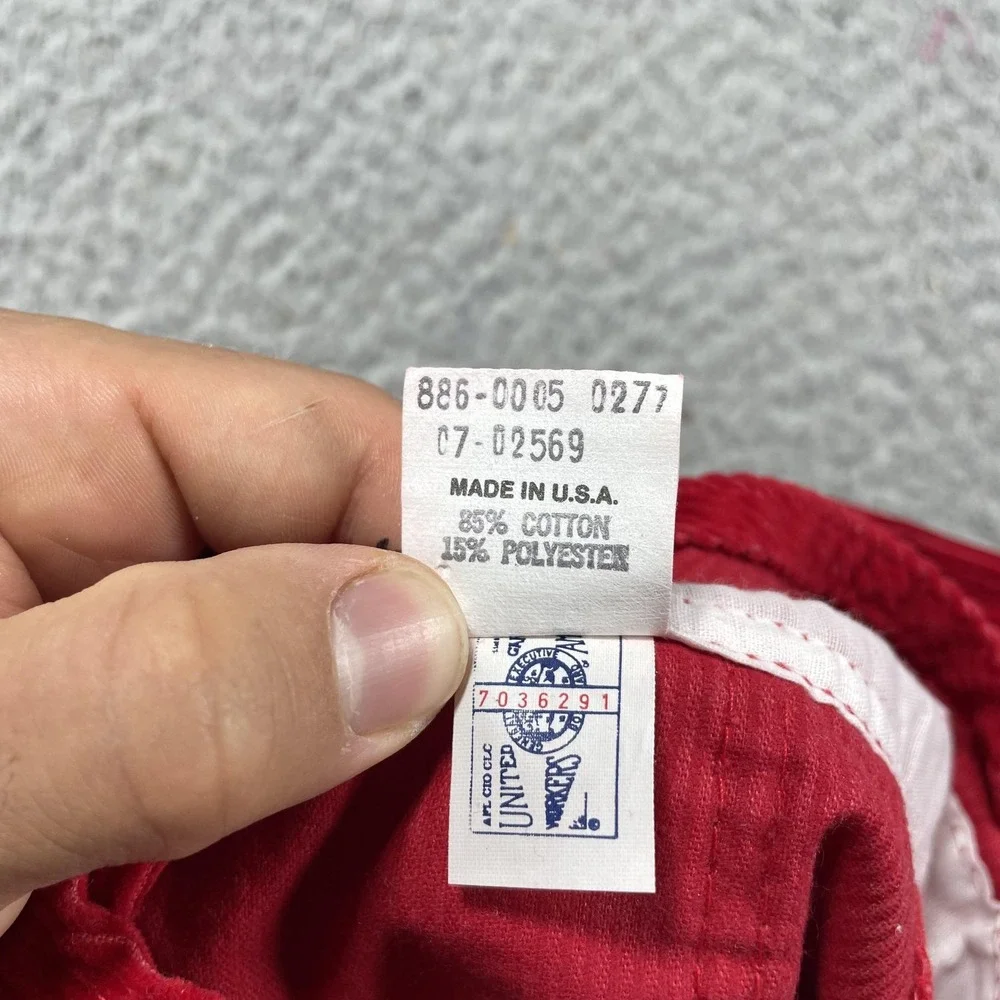 Vintage OshKosh B'gosh Overalls Infant Boys 12M Red Corduroy Gingham Vestbak USA